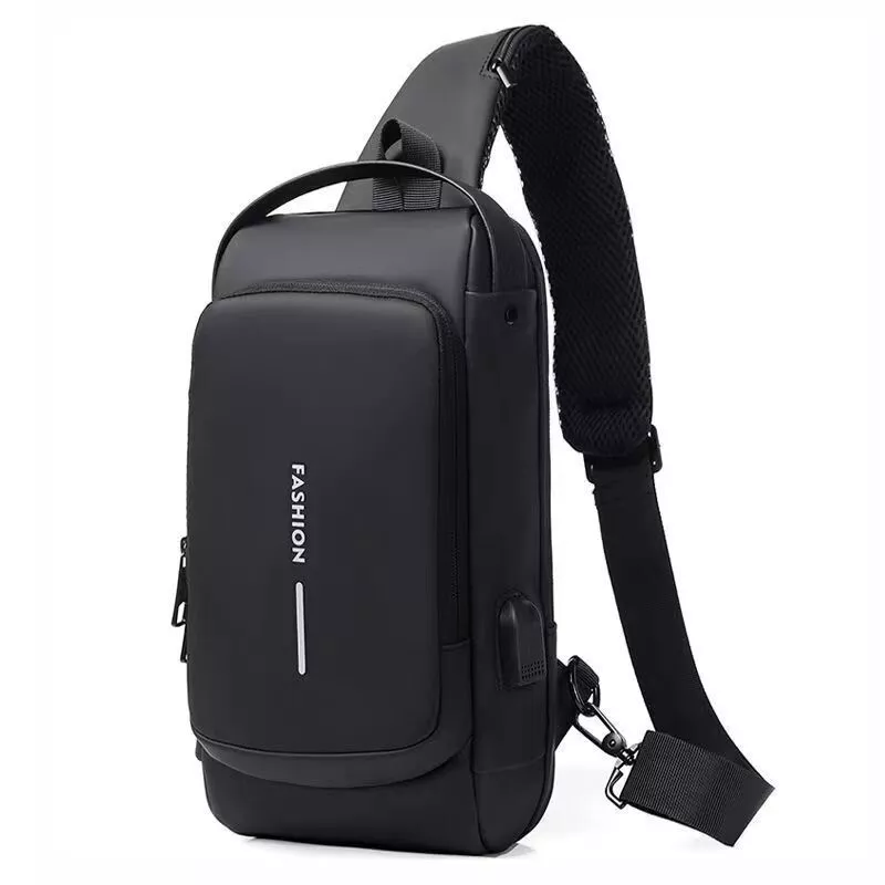 China Waterproof Anti-Theft Crossbody Bag (Black)