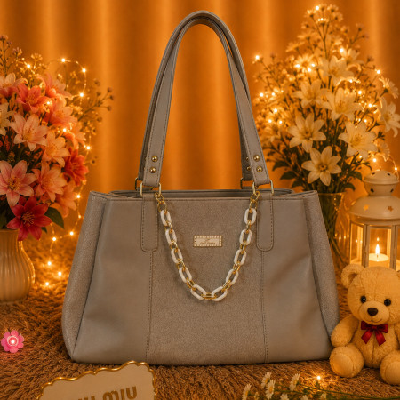 Premium Textured Women Handbag (Mocha Brown)