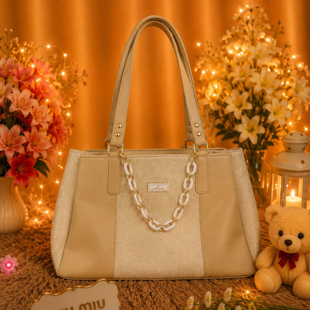 Premium Textured Women Handbag (Brown)